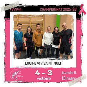 Rencontre J6 de la V1 : Vigneux contre Saint Molf (victoire)